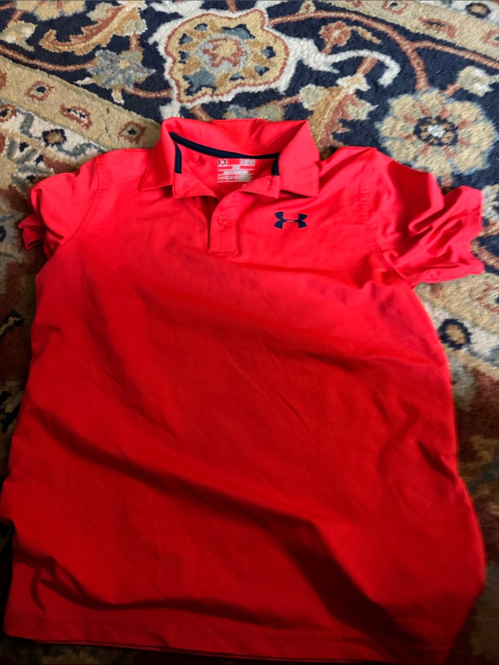 Boys Under Armour bright Red Polo Shirt
